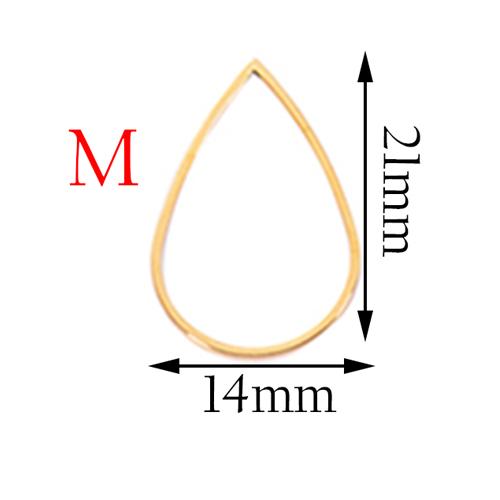 20pcs 3 Size Gold Stainless Steel Charm Pendant Open Bezels Hollow Pressed Resin Frame Mold Bezel DIY Jewelry Making Accessories