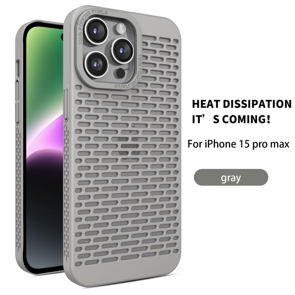 Heat Dissipation Shockproof Phone Case For iPhone 15 14 13 12 11 Pro Max Hollow Cold-Cut Lens Protection Anti-Fall Cover Funda