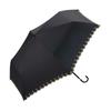 Wpc. Folding Parasol Star Pattern Scallop Mini Black (100% Light Blocking, 100% UV Cut, UPF50+, Rain or Shine) 50cm Women's 801-19720-102