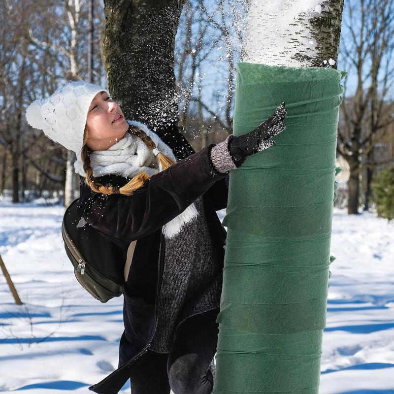 Tree Protector Wrap For Winter Freeze Protection- Breathable Trunk Bark Guard Away From Deer Animal, For Shrub Young Tree Plants