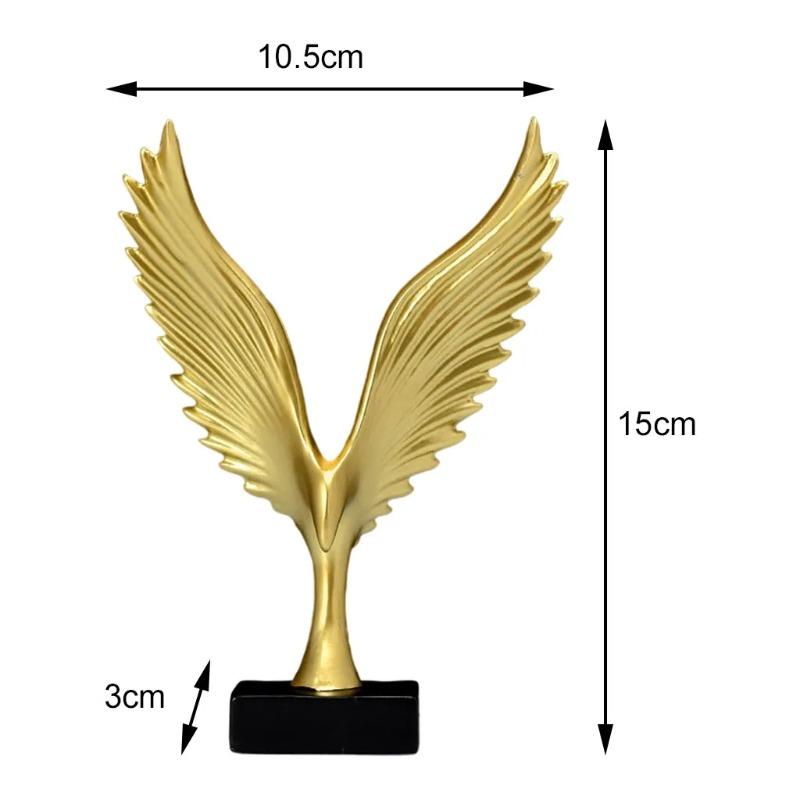 Modern Nordic Style Eagle/Angel Wings Statue Sculpture Figurine Resin 3D for Decorative Accories TV Bar Cabinet Office Gifts