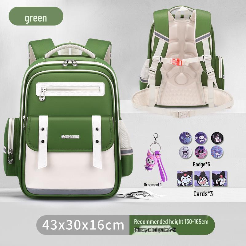Capybara Oxford Spine-Support Backpack for Grades 1-6: Boys & Girls School Bag