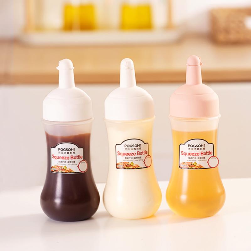 GIANXI Condiment Squeeze Bottles Ketchup Mustard Mayo Hot Sauces Olive Oil Bottle Honey Salad Dressing Oil Dispenser