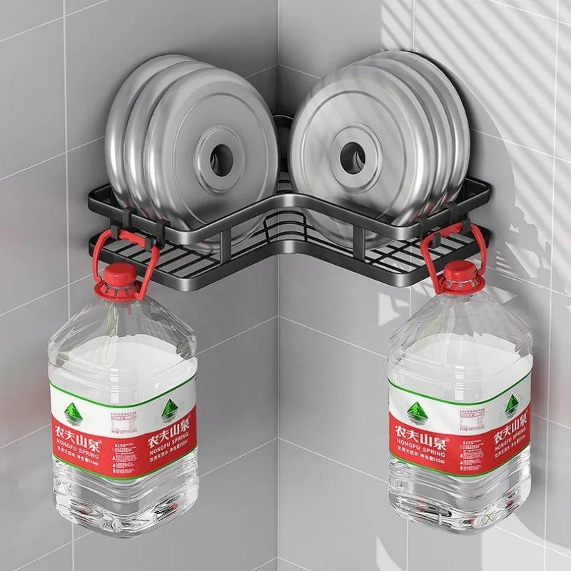 Badezimmer Dreieck Eisenregal Ohne Bohren Metall Eckregal Küche Badezimmer Zubehör Aufbewahrungsregal Shampoo Aufbewahrungsregal