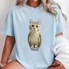Meowl Cat Owl T-shirt Cute Cat Graphic Tee Unisex Casual Cotton Printed Short Sleeve T Shirt Crewneck Printed Tshirts
