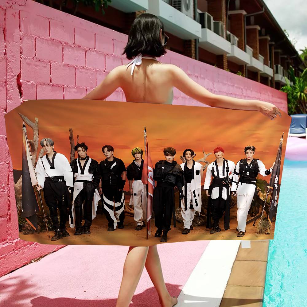 Korean Pop A-ATEEZ Big Microfiber Beach Towels Quick Dry Towel Sand Beach Towels Pool Towel For Travel Swim Pool Yoga