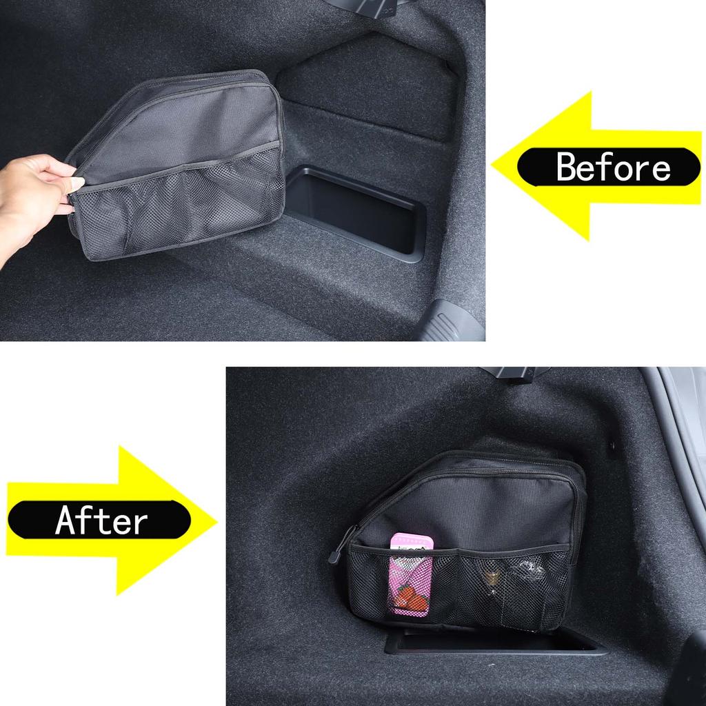 Car Trunk Storage Bag Large Capacity Multifunctional Cargo Organizer Bag For BMW 5 Series G60 2025+ Stowing Tidying Accessories