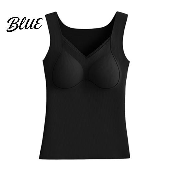 Invisible Vest Seamless Autumn Winter Women Thermal Warm Camisole Slim Fit with Built-in Bra Sleeveless