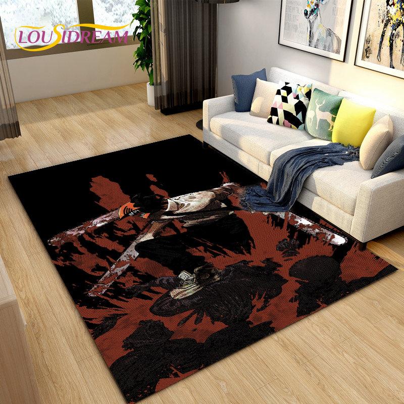 3D Anime Chainsaw Man Denji Cartoon Area Rug,Carpet Rug for Living Room Bedroom Sofa Doormat Decoration, Kids Non-slip Floor Mat