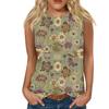 Printed Summer Women's Loose and Personalized Dream Catcher Mesh Printed Vest Top T-shirt Comfortable Sleeveless