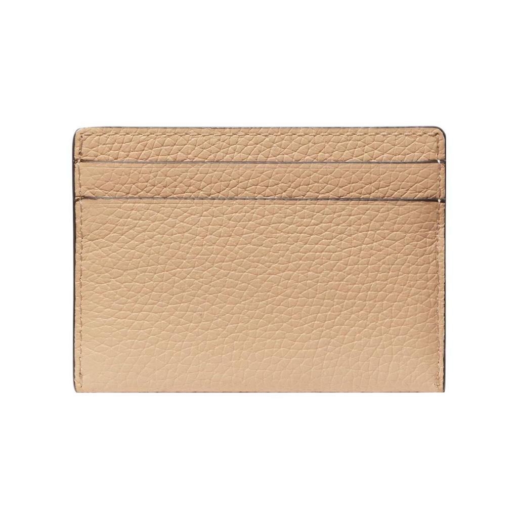 Michael Kors MK Reed Gold Logo Multi-Slot Leather Card Holder Women Accessories Beige 35S3G6RD3L-222