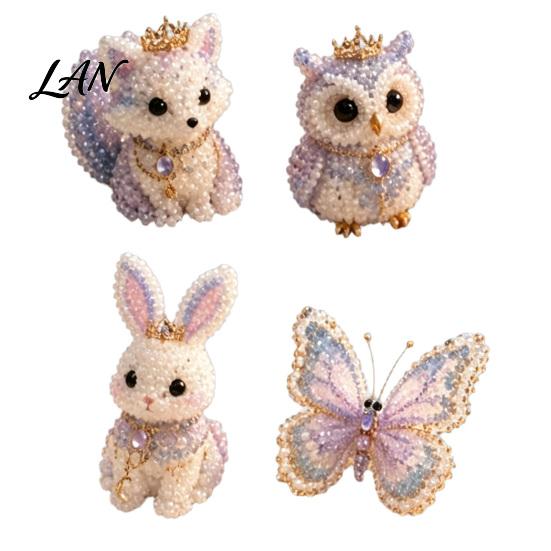 Kit Animale con Perline Fatto a Mano 1 Set Kit Fai da Te 3D, Artigianato Artistico con Perline con Istruzioni, Insetto Uccello Fata per Bambini Adulti Principianti Lavorazione a Perline