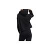 Adidas Neo Logo Print Cropped Sports Hoodie Women Tops Black GP5591