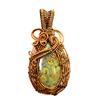 Quality Natural Rainforest Jasper Copper Wrapped 73 Ct Oval Pendant Gemstone Jewelry Gift