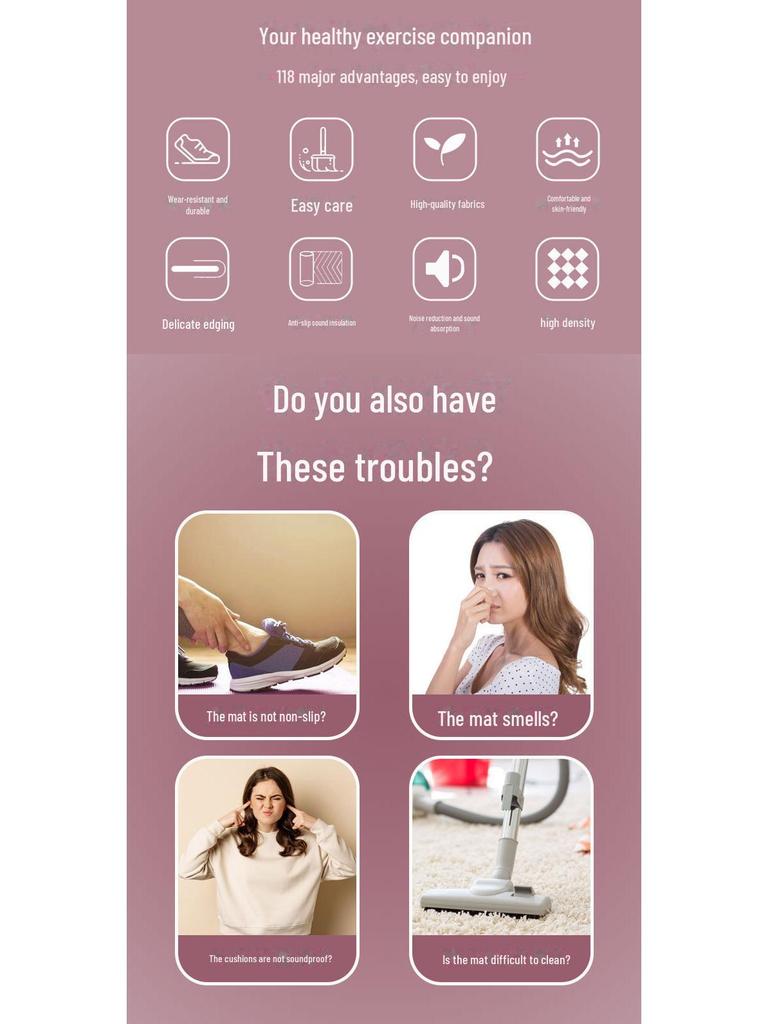 Rutschfeste, stoßdämpfende Yoga- und Fitnessmatte – extra lang und breit für Männer und Frauen