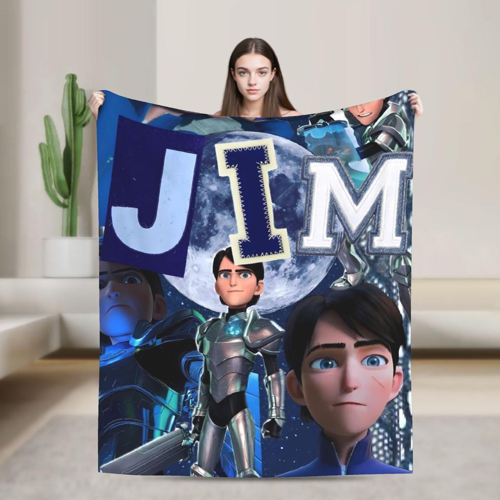 Trollhunters Tales Of Arcadia Flannel Blankets Soft Durable Throw Blanket for Couch Chair Travel Office Bedspread Sofa Bed Cover