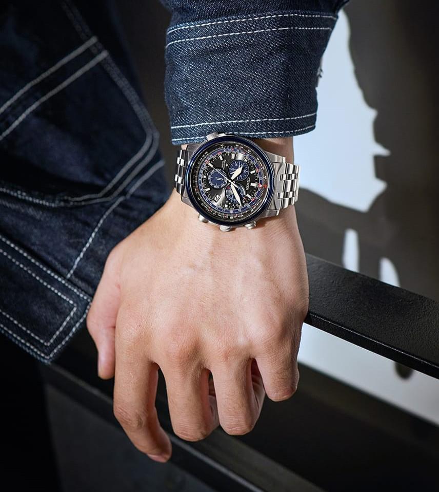 CITIZEN Promaster Sky Perpetual World Time 20ATM SS Men’s Watch CB5866-55E