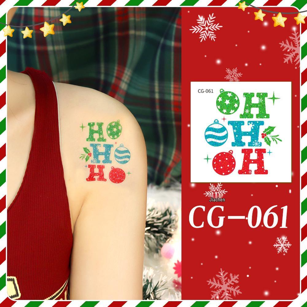 Ruikalong Christmas Cartoon Temporary Tattoo Stickers for Face and Arms