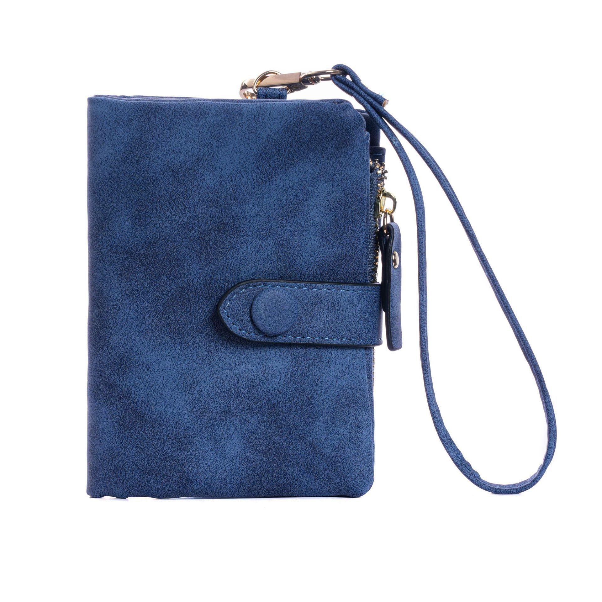 

Новый женский кошелек женский высококлассный короткий кошелек студенческий женский инс женский кошелек кошелек рука темно-синий