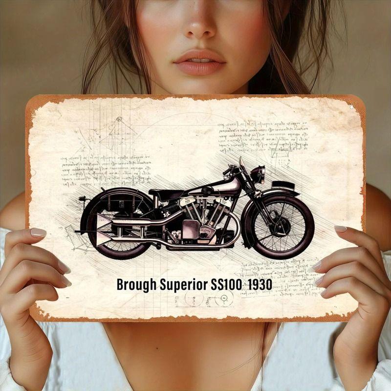 Vintage Female Silhouette Metal Tin Sign for Bar & Garage
