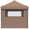 Vidaxl Pop-Up Party Tent with 3 Walls, Brown