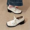 Retro Lace-up Thick-heeled Shoes Seasonal Design Sense Fashion Temperament Women's High-heeled Mary Jane Single Shoes