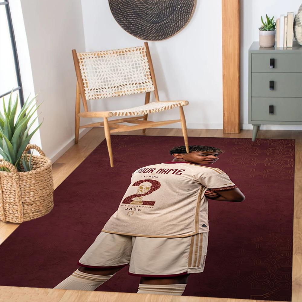 Lamin Yamal Customize Text Area Rug Perfect For Dormitory Kitchen Decorate Room Dining Room Antislip Rug Decorate Offices