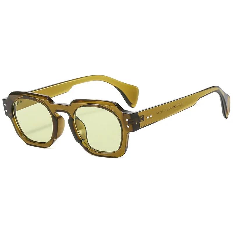 Female Outdoor Plastic Frame Square Sunglasses Women Men Cool Colorful Sun Glasses Mirror Lens Designer Fashion