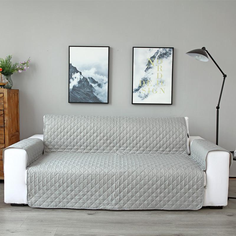 Enfärgad soffkuddfodral Avtagbar Pet Kid Mat Fåtölj Möbelskydd Tvättbara sofffodral Överdrag