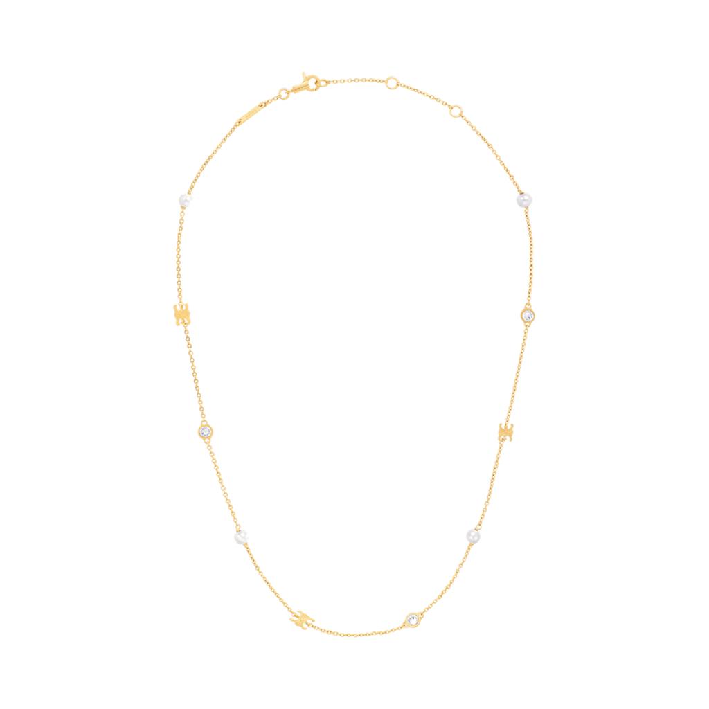 Celine Engraved Logo Brass Necklace Women necklace Gold 461JD6RPS-01GI