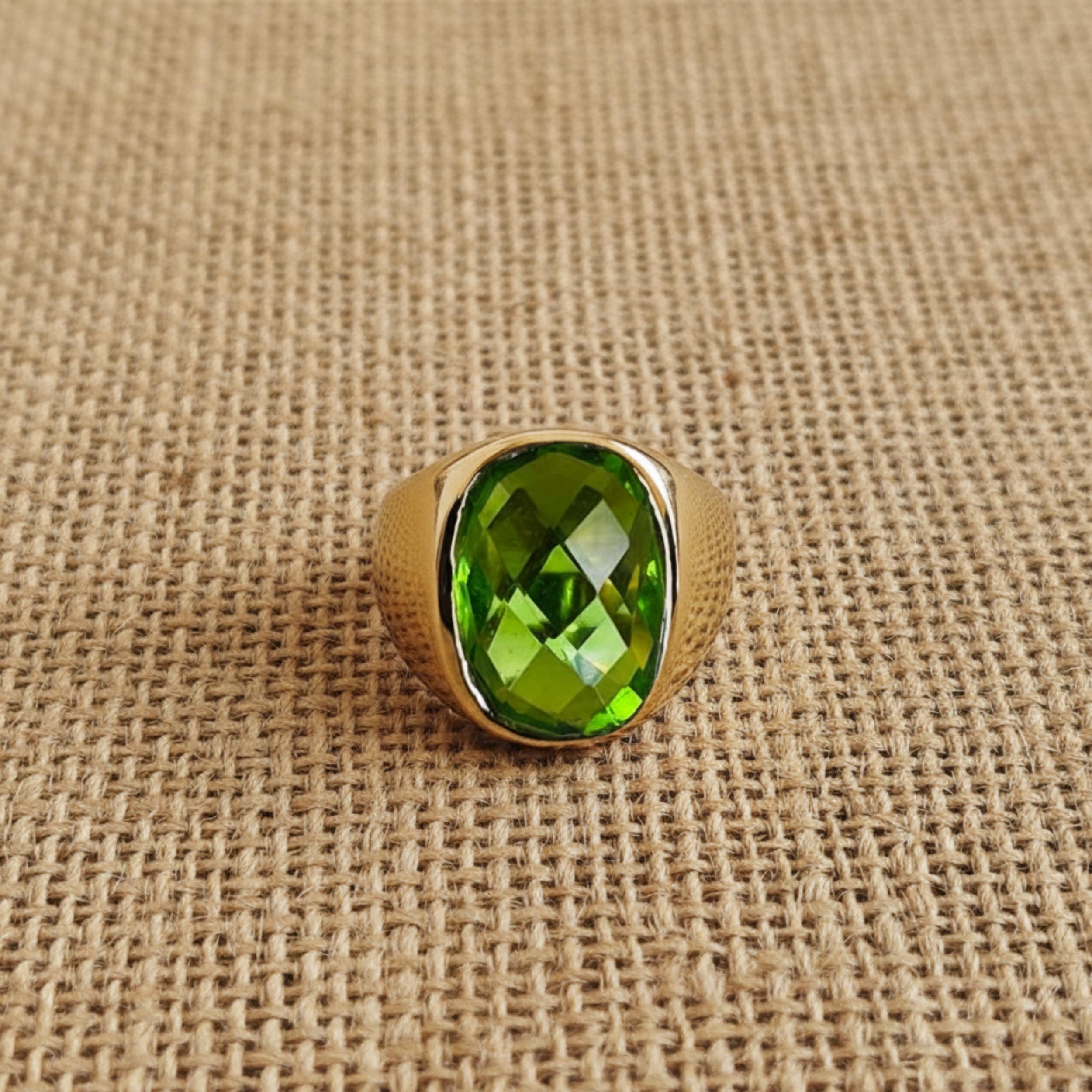 

Кольцо-печатка с зеленым перидотом, серебро 925 пробы, кольцо с драгоценным камнем в форме кушона, ювелирное изделие для повседневной носки 12 серебряный