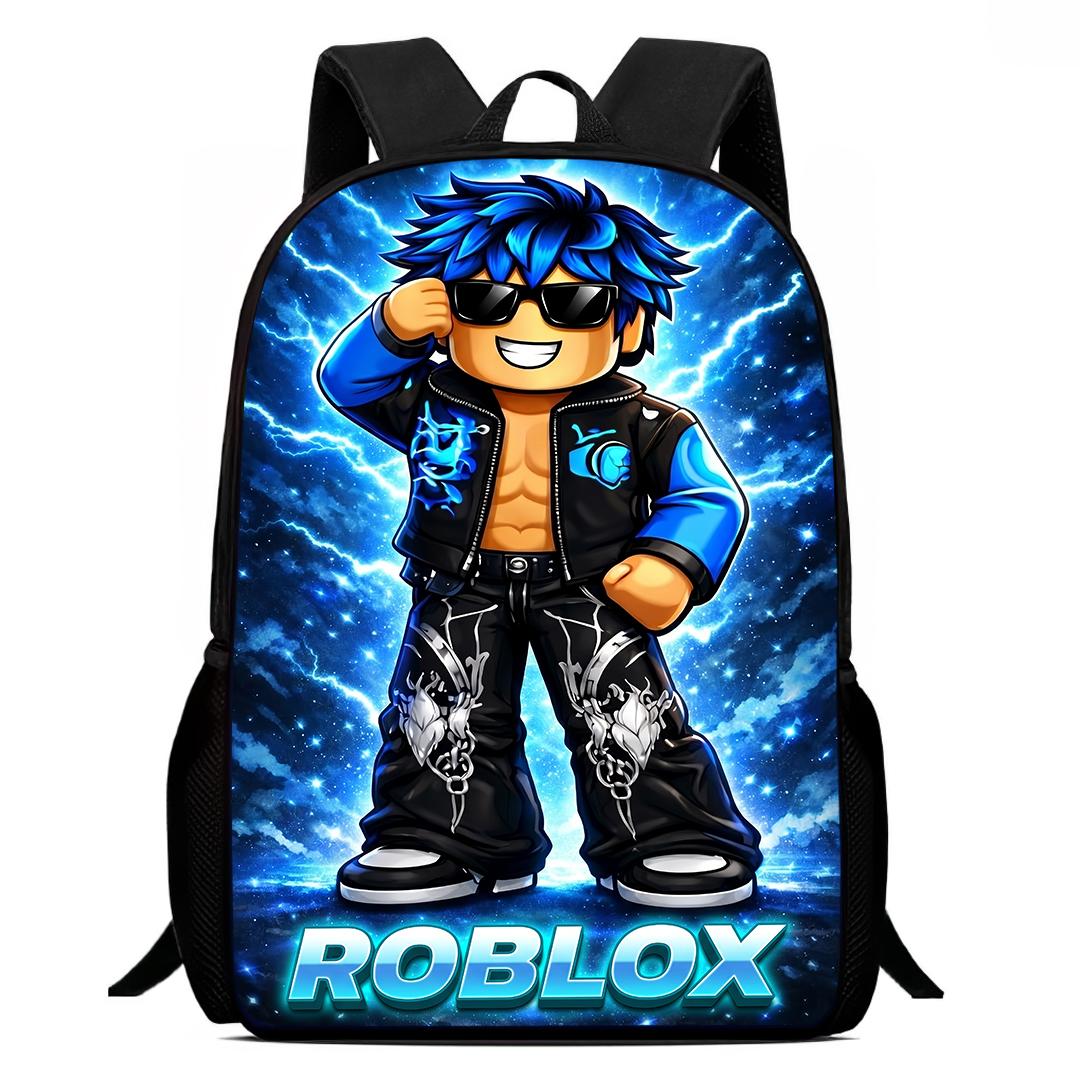15 in Roblox Backpack for Kids, Game Pattern Design School Bags Boys Girls, Light Weight Backpack Age 5-8