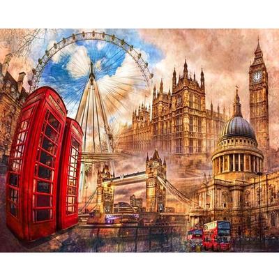 Full Round/Square 5D Diy Diamond Painting City Building Embroidery Full Lay Cross Stitch Kits Home Decor Handmade Gift