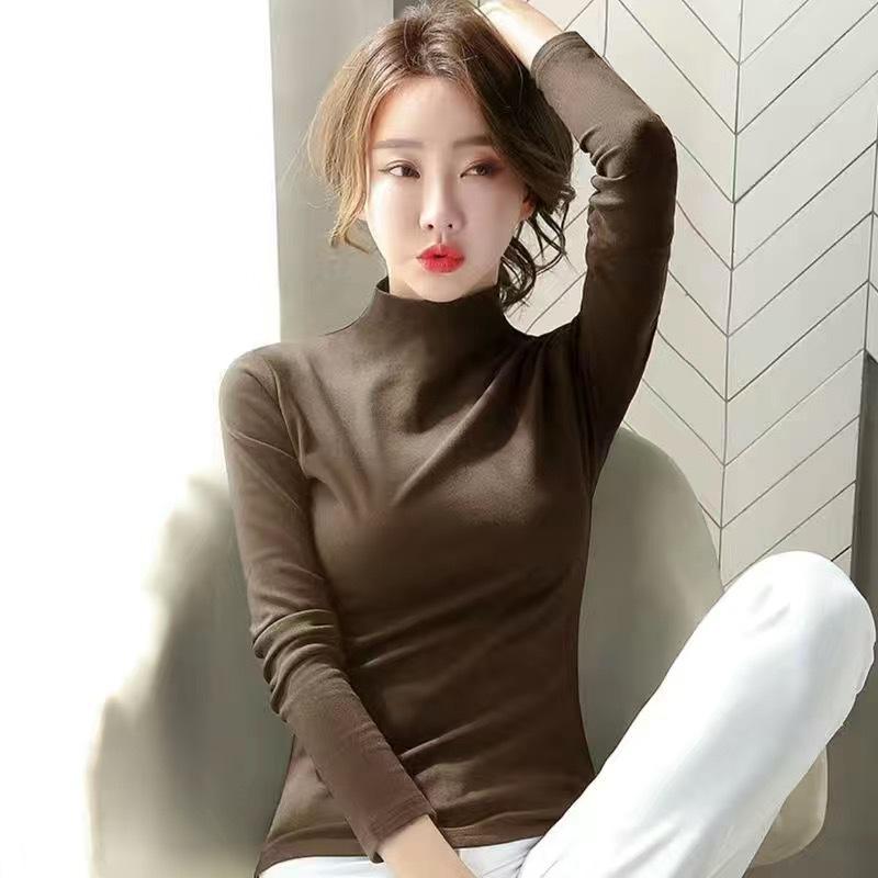 

Женская двухсторонняя теплая водолазка из немецкого бархата с длинными рукавами 2XL