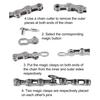 Chain Link Connector Metal Tensile Break-Proof Bike Chain Buckle Easy Disassembly Bike Chain Buckle for 8/9/10/11/12-Speed Chains