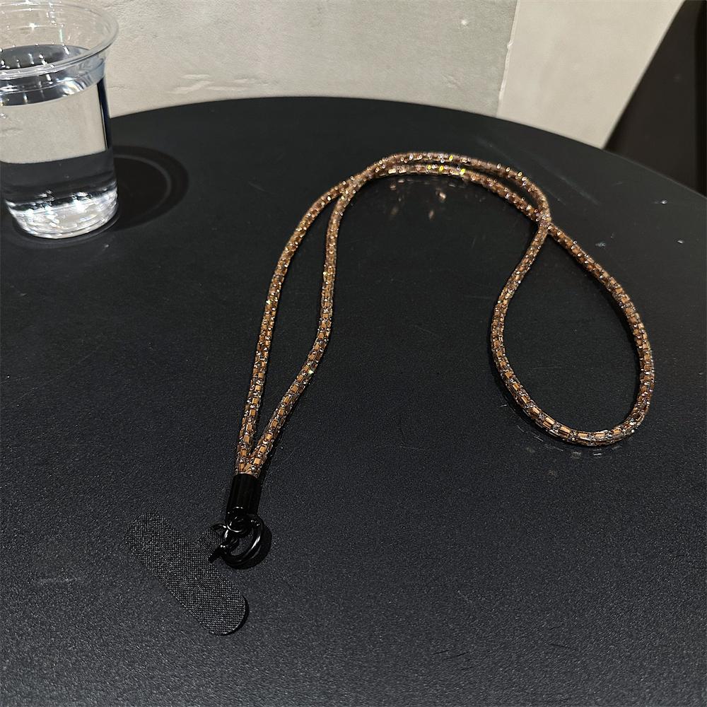 Luxury Rhinestone Crossbody Lanyard Strap Phone Bracelet Glitter Chain Phone Pendant Charm Anti-Lost Lanyard Jewelry