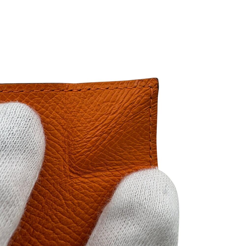 Hermes Porta-moedas Epsom Revan Gado Laranja Epsom Usado
