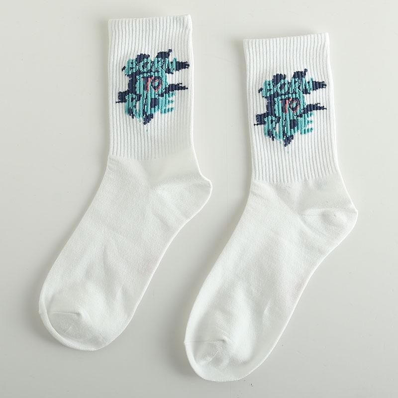 Roliga Herrstrumpor Glada Nya Mode Ins Stil Strumpor För Kvinnor Och Män Hip Hop Harajuku Tecknad Fotboll Bomullsstrumpor