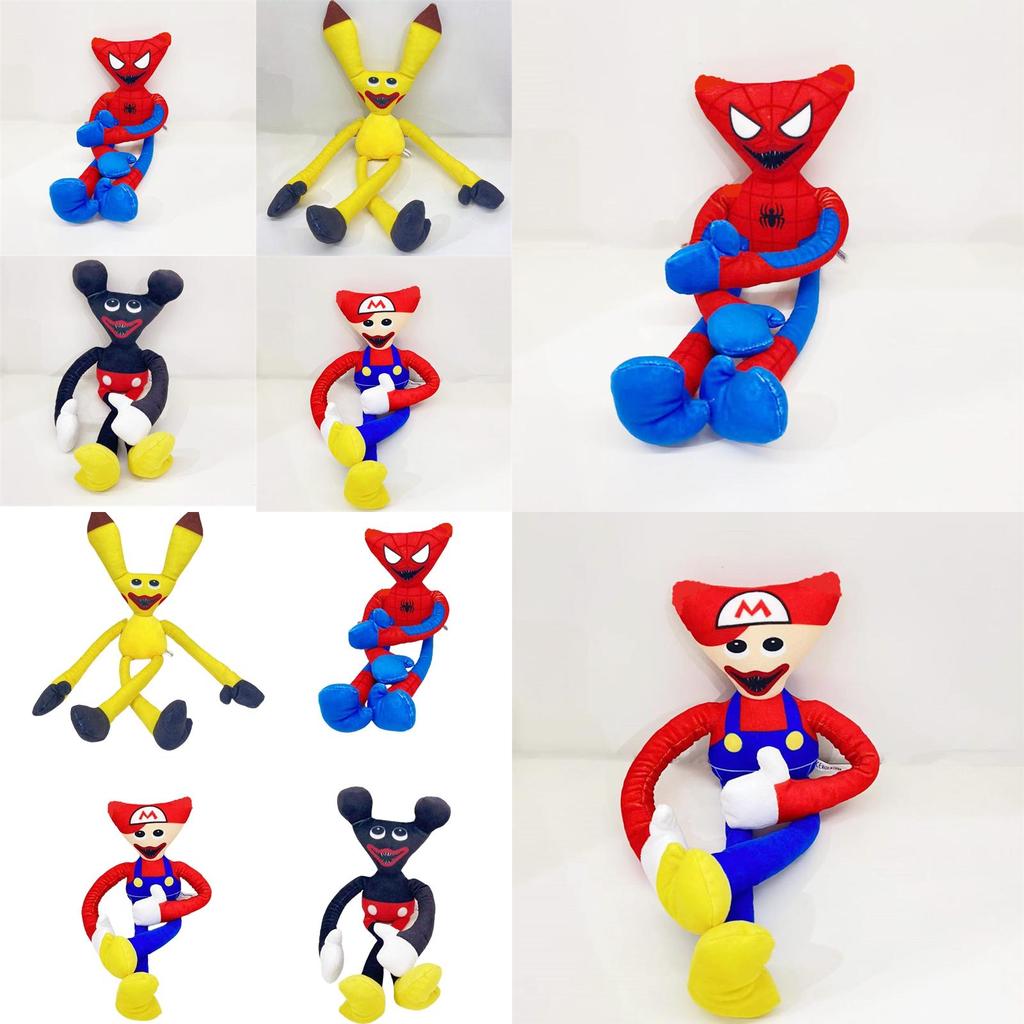 Superweiches 40 cm großes Poppy Playtime Huggy Wuggy Plüschtier für Kinder, verkleidet als Spiderman, Mickey Mouse oder Mario