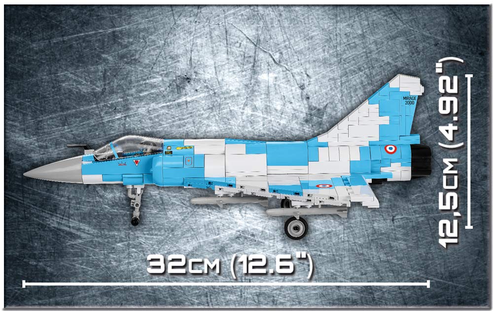 COBI Kocky Francouzské vojenské letadlo Mirage 2000 148 400 dílů Kompatibilní s Lego [VYROBENO V EU] 5801