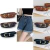 Stylish Pu Leather Womens Belt For Jeans With Slim Width And Classic Pin Buckle
