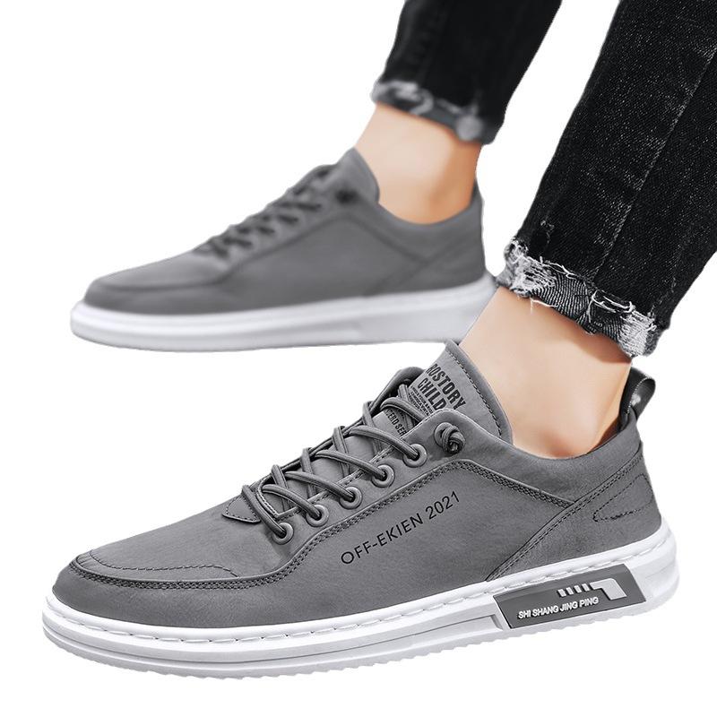 2025 New Autumn Men's Shoes Breathable Thin Canvas Trendy Shoes Casual Work Green Old Beijing Cloth Shoes Flat Shoes