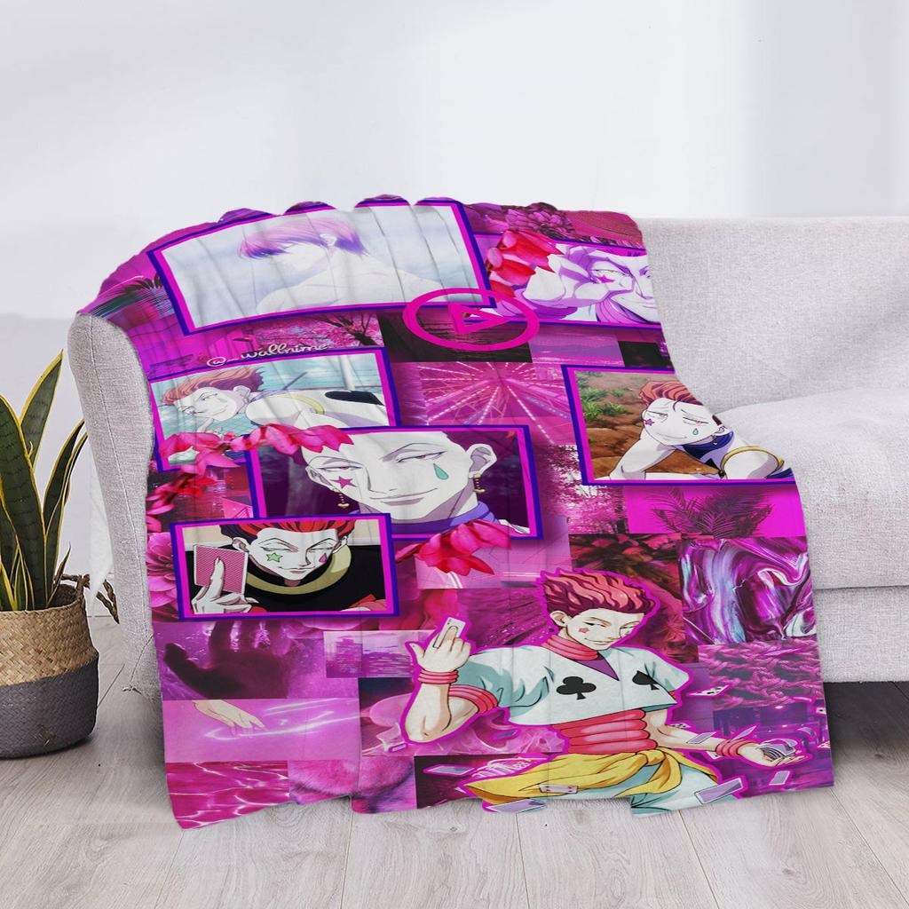 H-Hunter X Hunter Hisoka Sofa Überwurf Luxus Bettdecken Zuhause und Dekoration Knie Benutzerdefiniert Anime Flauschig Weich Überwürfe Niedlich