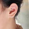925 Sterling Silver Fashion Simple White Enamel Huggies Ear Hoop Earrings for Women Classic Gothic Punk Jewelry Gifts