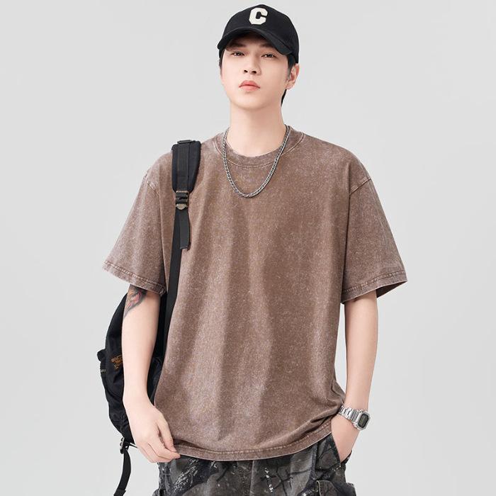 

Новая летняя футболка из чистого хлопка с короткими рукавами, 230 г, плотной стирки, с принтом «снежинка», свободного кроя 2XL