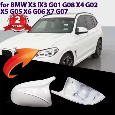 2x Rear View Side Case Trim M Style Car Rearview Mirror Caps for BMW X3 G01 iX3 X4 G02 X5 G05 X6 G06 X7 G07 G08 2018 -