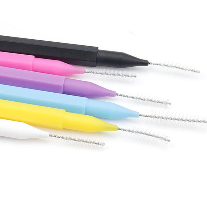 10Pcs Shower Head Cleaning Brush Small Hole Cleaner Tool Anti- Clogging Mini Crevice Bristle For Nozzle Gap Bathroom Automotive