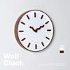 Simple Mocha Brown Wall Clock Nordic Style Silent Round Home Clock Japanese Minimalist Quartz Clock Creative