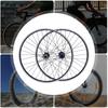 27.5In MTB Wheelset Aluminum Alloy Disc Brake Ready(441lbs Load Capacity) - Quick Release Front Rear Black Mountain Bike Wheels