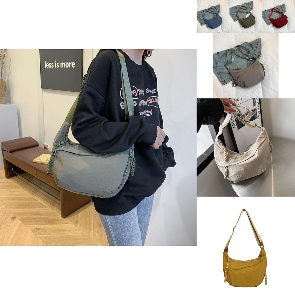 Versatile Sling Tote Bag For Women Trendy Nylon Crossbody Bag For Daily Outfits